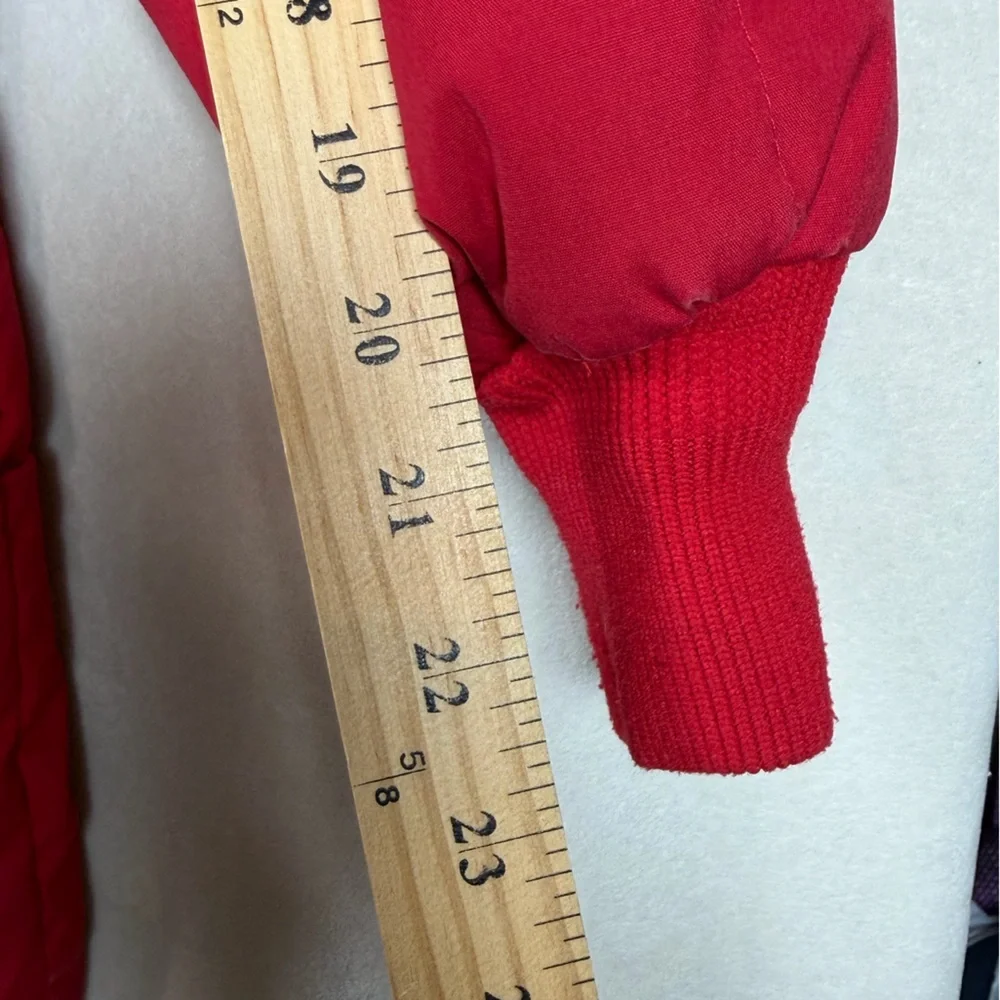 Vintage Eddie Bauer Made in USA 100% Goose Down Red Puffer Coat 90’s Y2K Outdoor